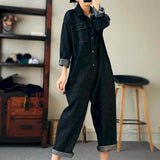 Helolis Oversize Denim Jumpsuit Suit