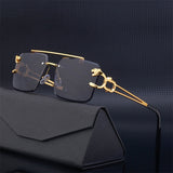 Retro Rimless Steampunk Sunglasses